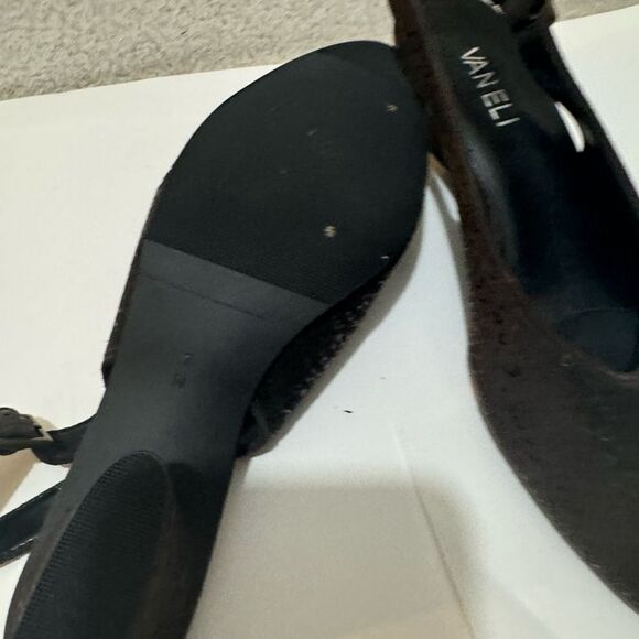 Vaneli Kandis on dark Brown Leopard Print Slingbacks size 7N - Picture 7 of 11